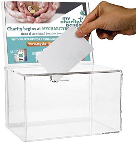 Niktule Spendenbox Transparente Acryl Ticketbox Abstimmungsbox