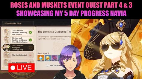 Genshin Impact My Day Progress Of Navia Roses And Muskets Event