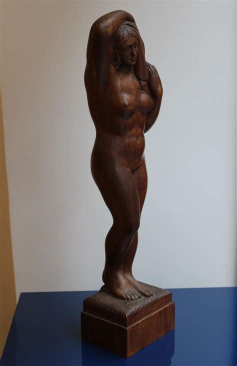 Wood Sculpture, Signed R.Barou For Sale at 1stDibs