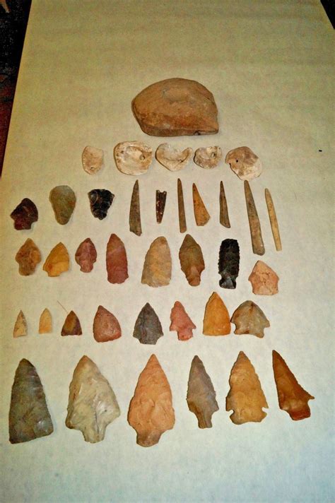 Super Lot Of Tennessee Valley Native American Indian Artifacts