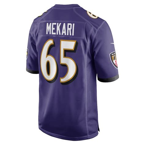baltimore ravens patrick mekari nike purple nfl game jersey