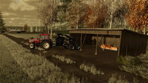 Old Log Sheds Pack V Fs Mod Farming Simulator Mod