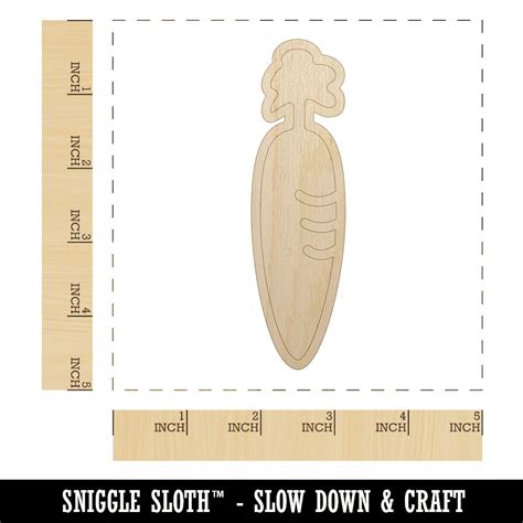 Cute Carrot Outline Unfinished Wood Shape Piece Cutout For Diy Craft