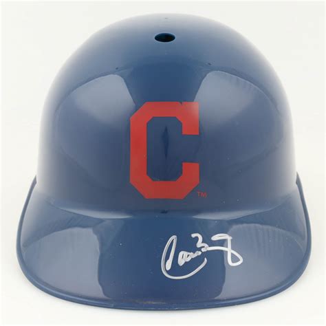 Carlos Baerga Signed Indians Full Size Batting Helmet Jsa Pristine