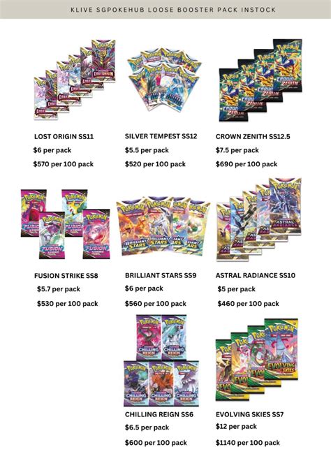 Pokemon Tcg Booster Packs Silver Tempest Sleeved Fusion Strike Evolving