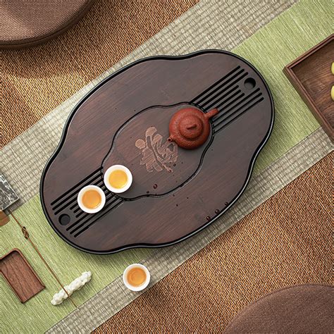 Chinese Walnut Bamboo Gong Fu Tea Tray Umi Tea Sets