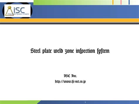 Steel plate weld zone inspection system | PPT