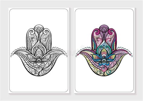 Decorative Hamsa Hand Vector Illustration Stock Vector Illustration