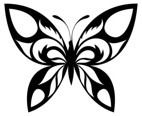 Mariposa En Blanco Y Negro Dibujo Mariposa Png Clipar