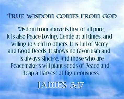 True Wisdom Comes From Above Kwministries Wisdom From Above Is First