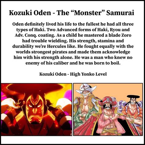 Kozuki Oden - Analysis : r/OnePiecePowerScaling