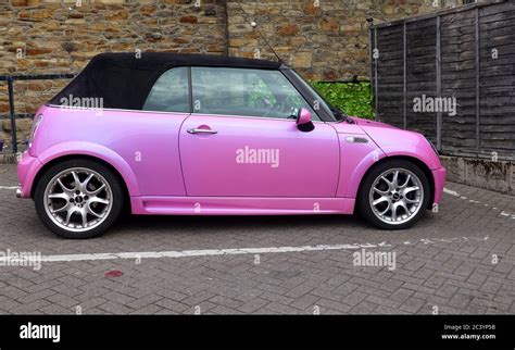 pink mini car  res stock photography  images alamy
