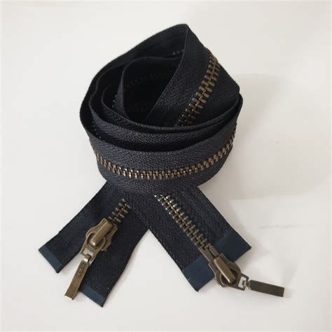 Купити Блискавка YKK замок для куртки 90 см чорна металева антик два ...