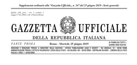 Pubblicata In Gazzetta Ufficiale La Legge Di Conversione Del Dl