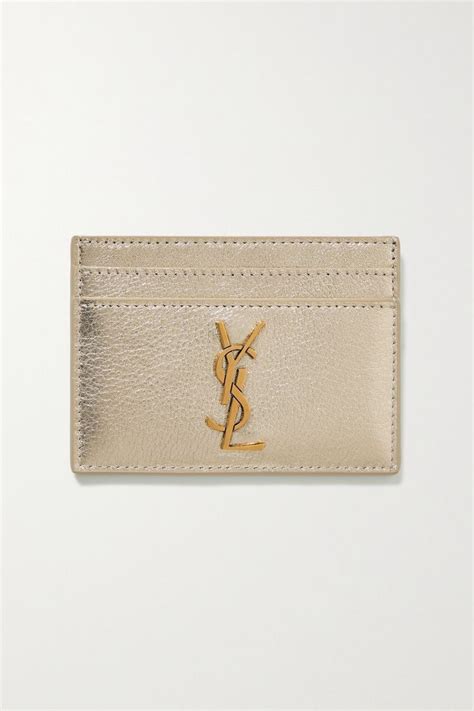 Monogrammed Gold Card Holder