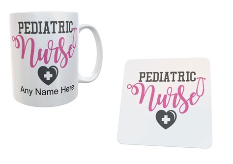 Pediatric Nurse Nurse Sayings Quotes Glossy Mug Coaster Or Set Of