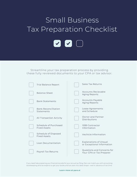 Tax Preparation Worksheet