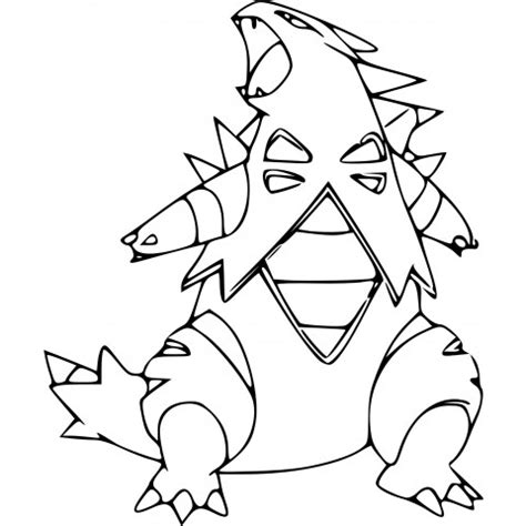 Mega Tyranitar Pokemon Coloring Pages