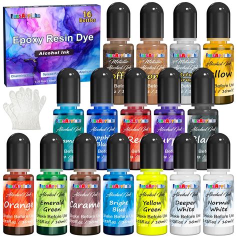 Snapklik.com : Alcohol Inks For Resin, 16 Colors High Concentrated