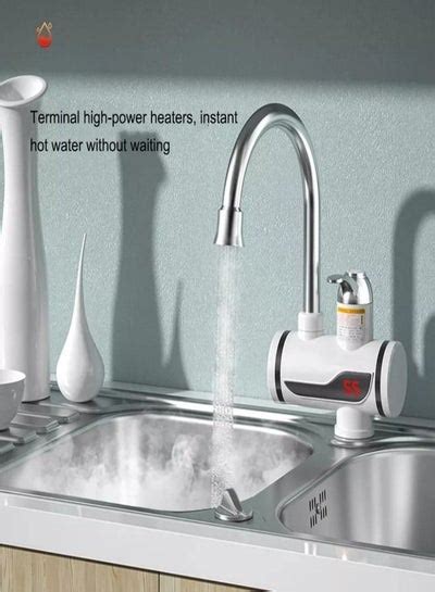 Electric Kitchen Water Heater Tap Instant Hot Faucet Cold Heating Tankless Instantaneous With