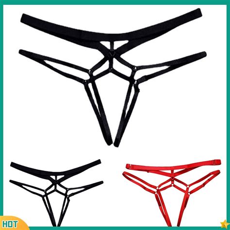 Women Sexy Thong G String Underwear Panties Hollow Out Crotchless Lingerie Panty Fashion