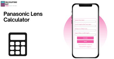 Panasonic Lens Calculator Calculatorspot