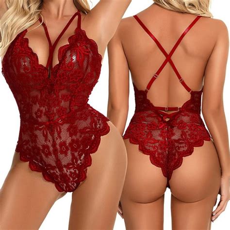 jwↂ Sutiã aberto de peça para sexo roupa interior crotchless lingerie