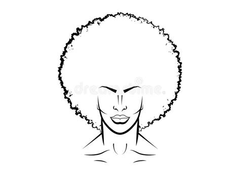 Curly Afro Hair Drawing