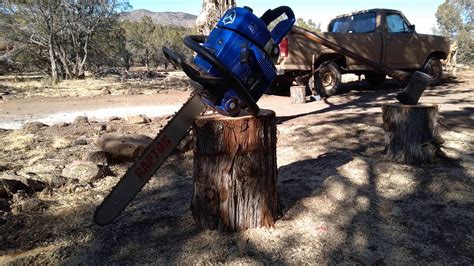 Holzfforma G366/ ms361 clone chainsaw muffler mod - YouTube