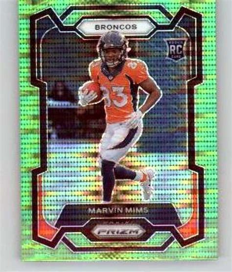 Panini Prizm Prizm Green Pulsar Marvin Mims Rc Rookie Broncos