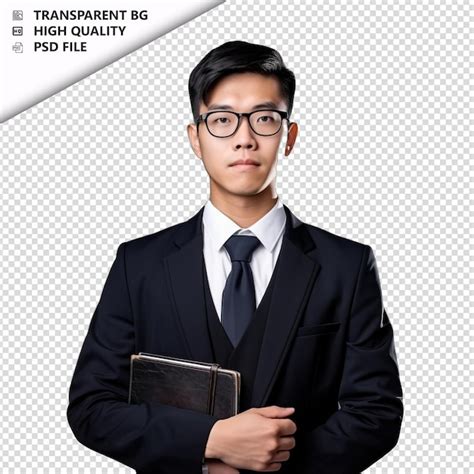 Premium Psd Asian Man Lawyer On White Background White Isolated Backg