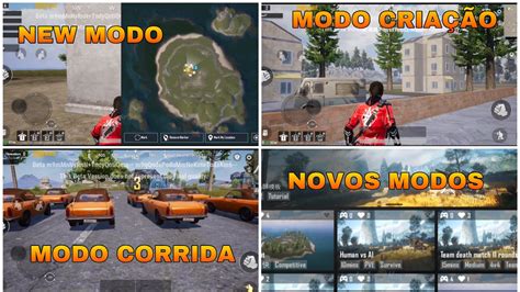 NOVOS MODOS MODO CORRIDA E MODO CRIAÇÃO NO PUBG MOBILE YouTube