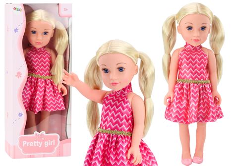 Doll Pink Dress Ponytails Blonde Hair Large Doll Cm Toys Dolls Houses Buggys Lalki