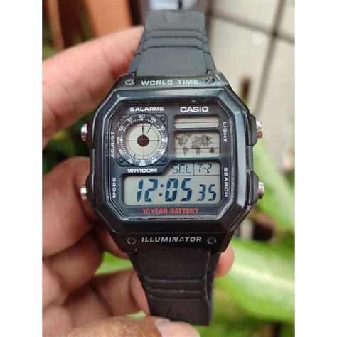 Jual CASIO AE1200WH WORLD TIME ILLUMINATOR ORIGINAL | Shopee Indonesia