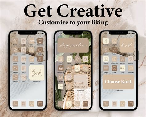 IOS App Icon Brown Aesthetic Ios App Icon Nude Brown IOS App Icon Packs Natural Tone