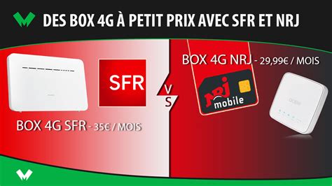 Les Box G Sfr Et Nrj Mobile En R Duc Partir De Mois Seulement