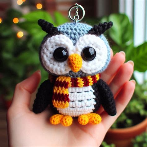 Crochet Owl Keychain Pattern