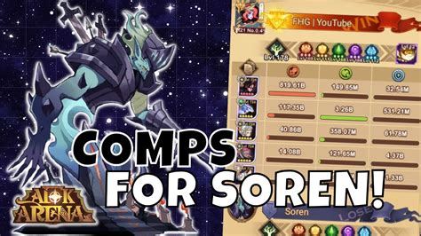 SOREN BOSS COMPS FURRY HIPPO AFK ARENA YouTube