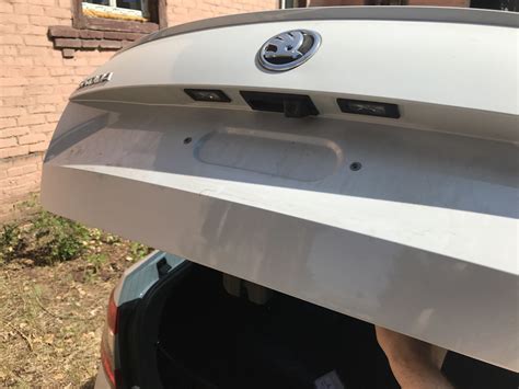 Подкладка под номер — Skoda Octavia A7 Mk3, 1,8 л, 2017 года ...