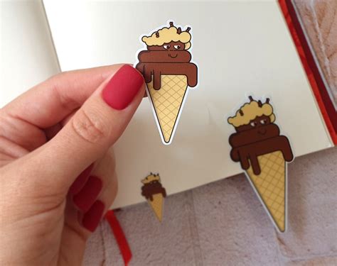 Poop Ice Cream Poop Emoji Stickers Vinyl Sticker Pack Set Etsy