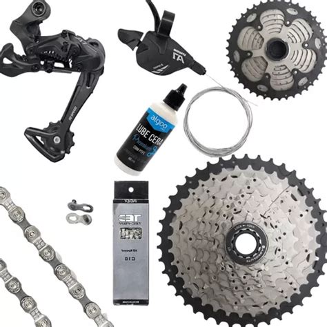 Grupo Kit 10v Cambio Cassete Trocador E Corrente 10v Kit Mtb