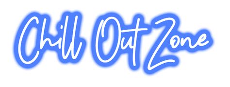 neon sign chill  zone blue led