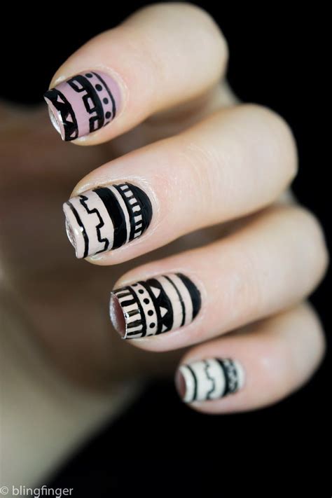 Nude Aztec Nail Art Aztec Nails Nails Nail Art