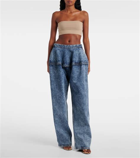 Bikini Bandeau En Beige Alaia Mytheresa