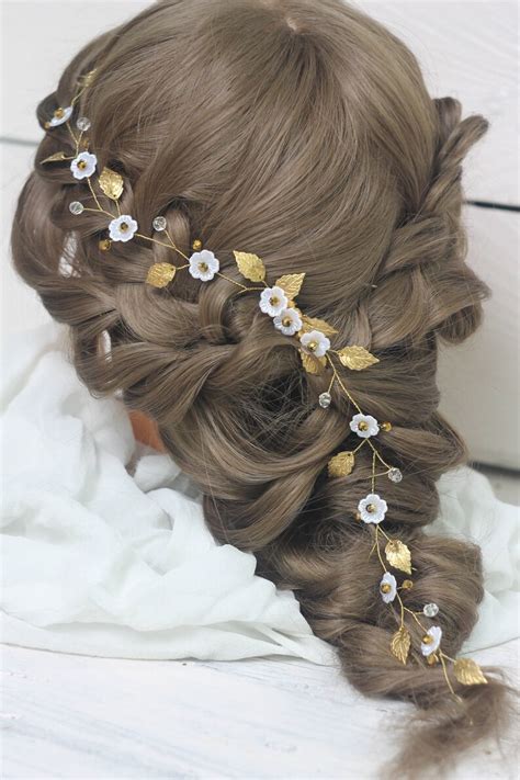 Hair Wreath Prom Hair Accessory Hair Vine Bridal Headpiece Etsy