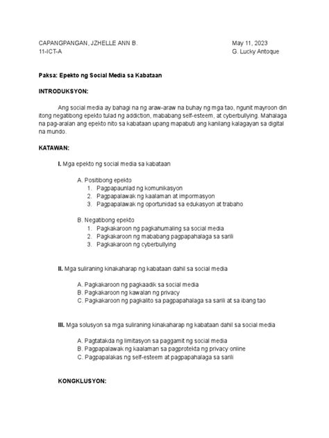 Balangkas Pdf