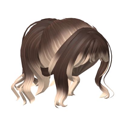 Messy Anime Fluffy Ponytail Brown To Blonde Roblox