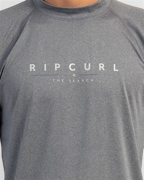 Shop Rip Curl Shockwaves Long Sleeve Rash Vest In Grey Marle - Fast