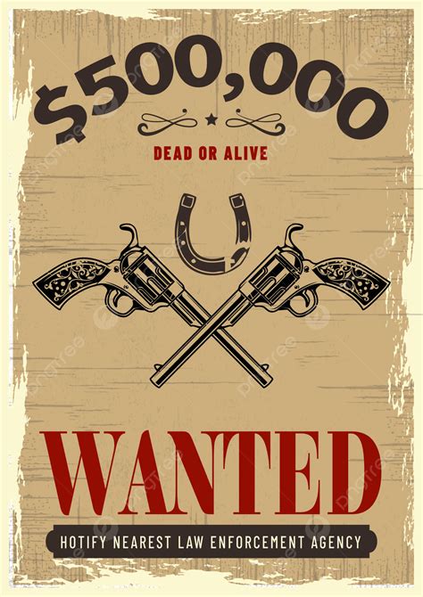 Wanted American Vintage Poster Template Download on Pngtree