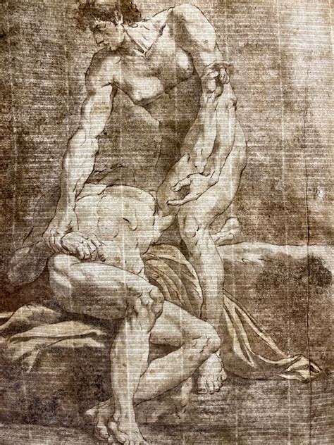 Proantic Ecole Française fin XVIIIe Nus Masculins Encre Lavis Dessin